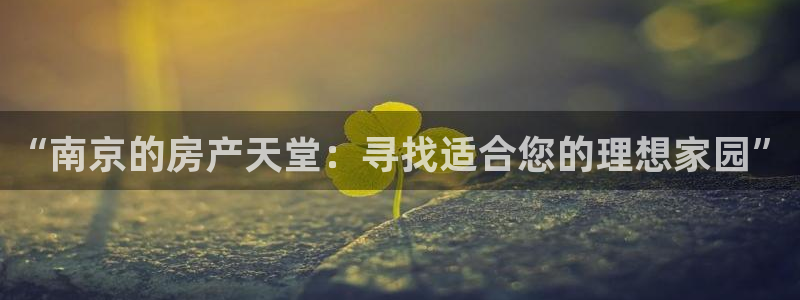 新宝5官方网站：“南京的房产天堂：寻找适合您的理想家园”
