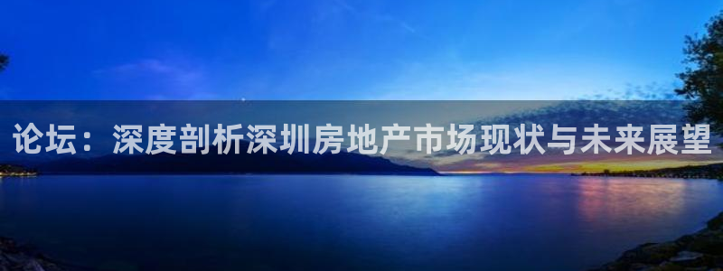 新宝5卫74OOO5：论坛：深度剖析深圳房地产市场现状与未来