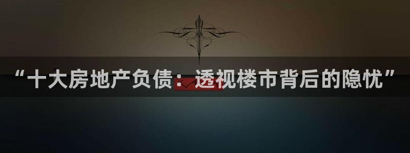 新宝5怎么下载到桌面：“十大房地产负债：透视楼市背后的隐忧”