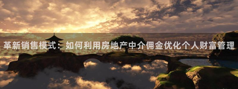 新宝5娱乐经：革新销售模式：如何利用房地产中介佣金优化个人财