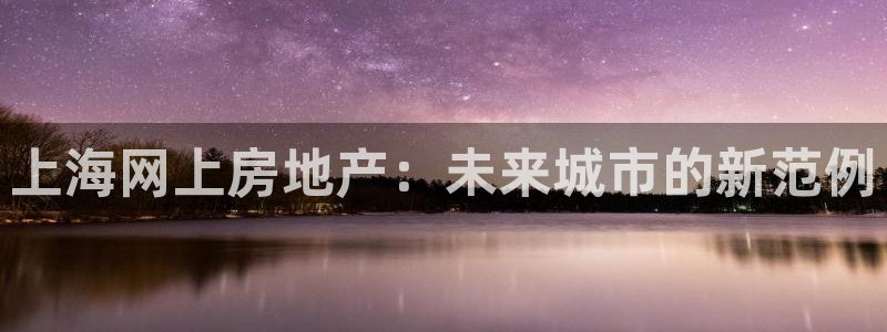 新宝5可靠吗：上海网上房地产：未来城市的新范例