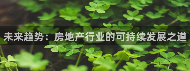 新宝5平台注册公司：未来趋势：房地产行业的可持续发展之道