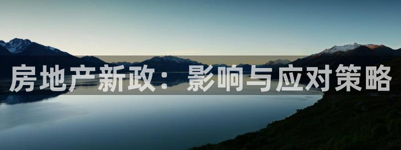 新宝5分彩：房地产新政：影响与应对策略